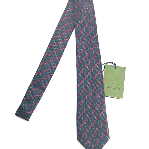 Gucci #644150 GG Print 100% Silk Tie - Picture 3 of 7